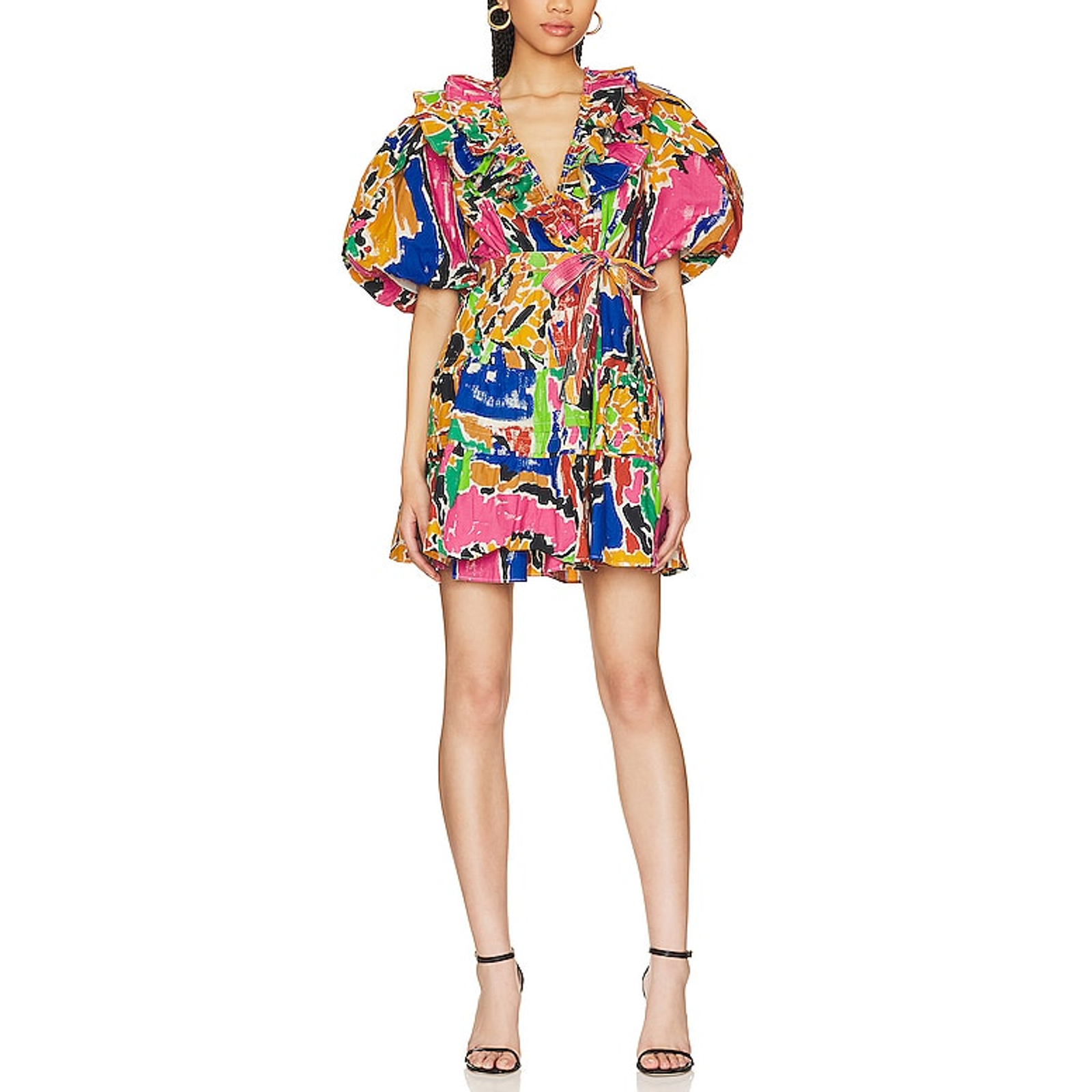 Love The Label Vibrant Multicolor Remy Penelope Print Dress Size M